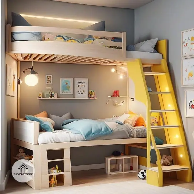 Loft Beds: Creating Play Zones Beneath Sleep Space