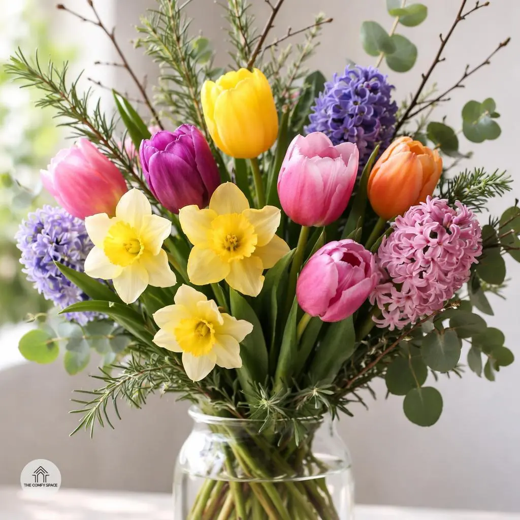 Mixing Flower Types for a Lively Arrangement