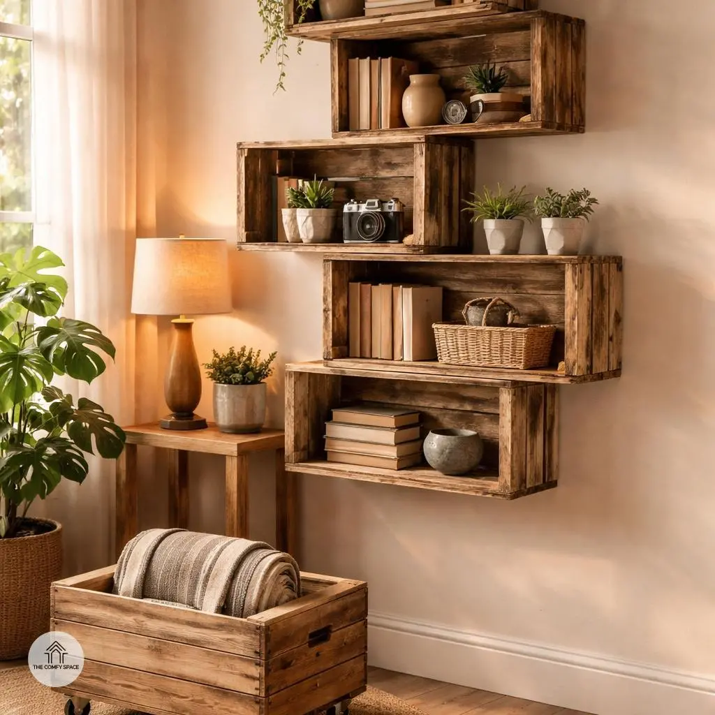 Repurpose Wooden Crates into Stylish Storage Solutions