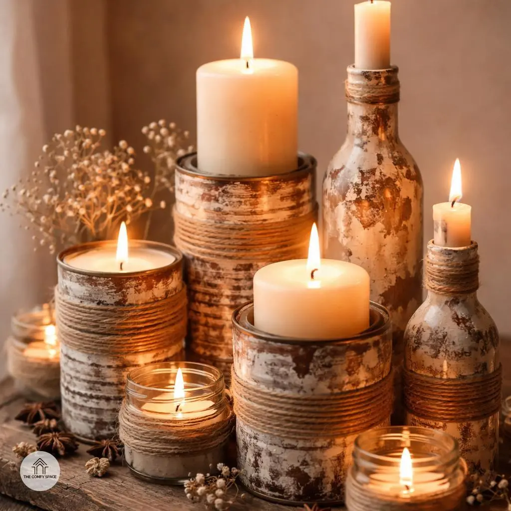 DIY Rustic Candle Holders