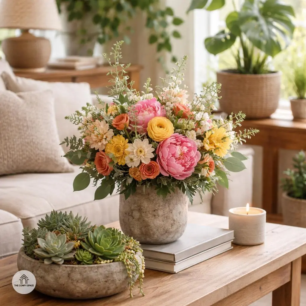 Embrace Nature with Fresh Flowers and Greenery