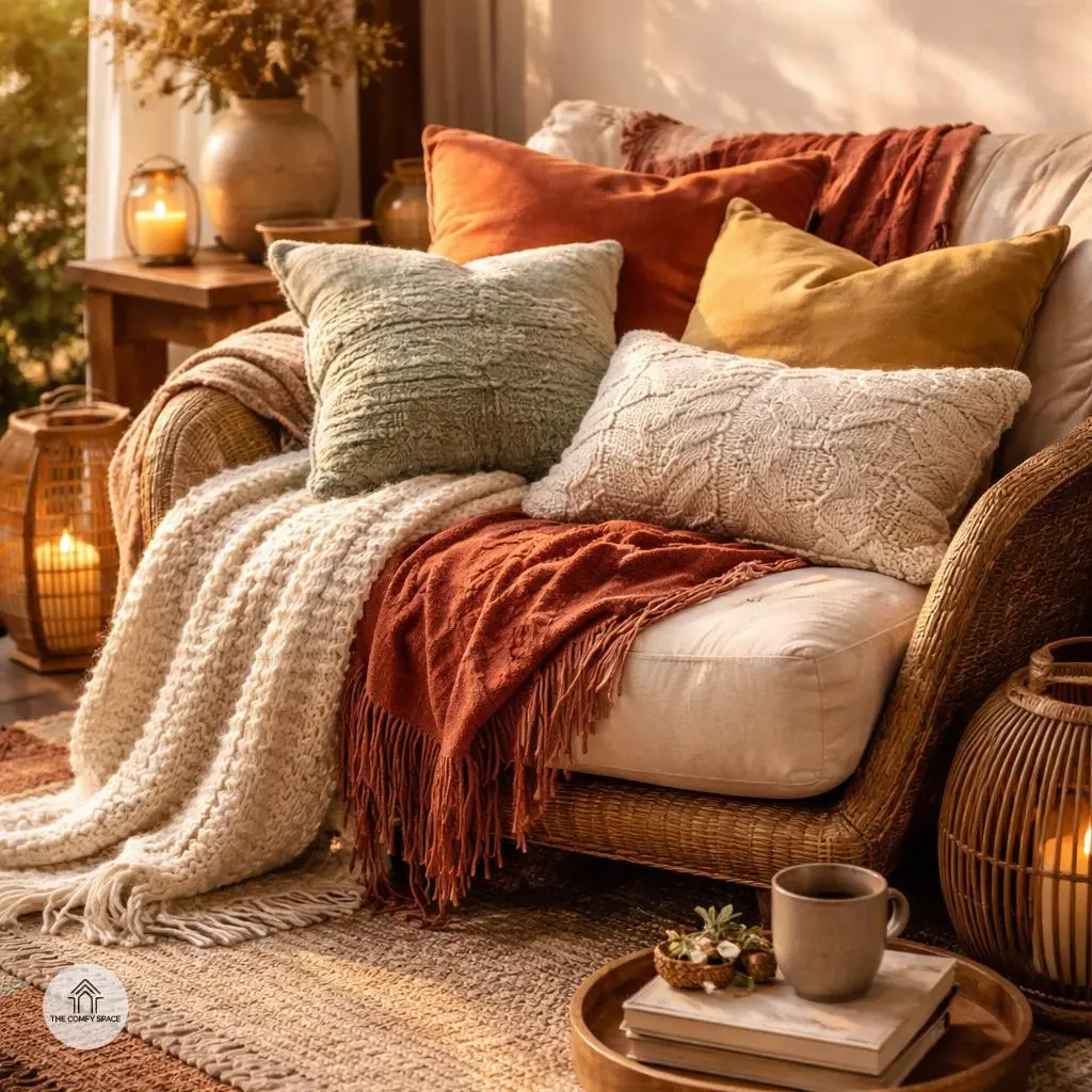 Create Cozy Seating with Soft Textiles