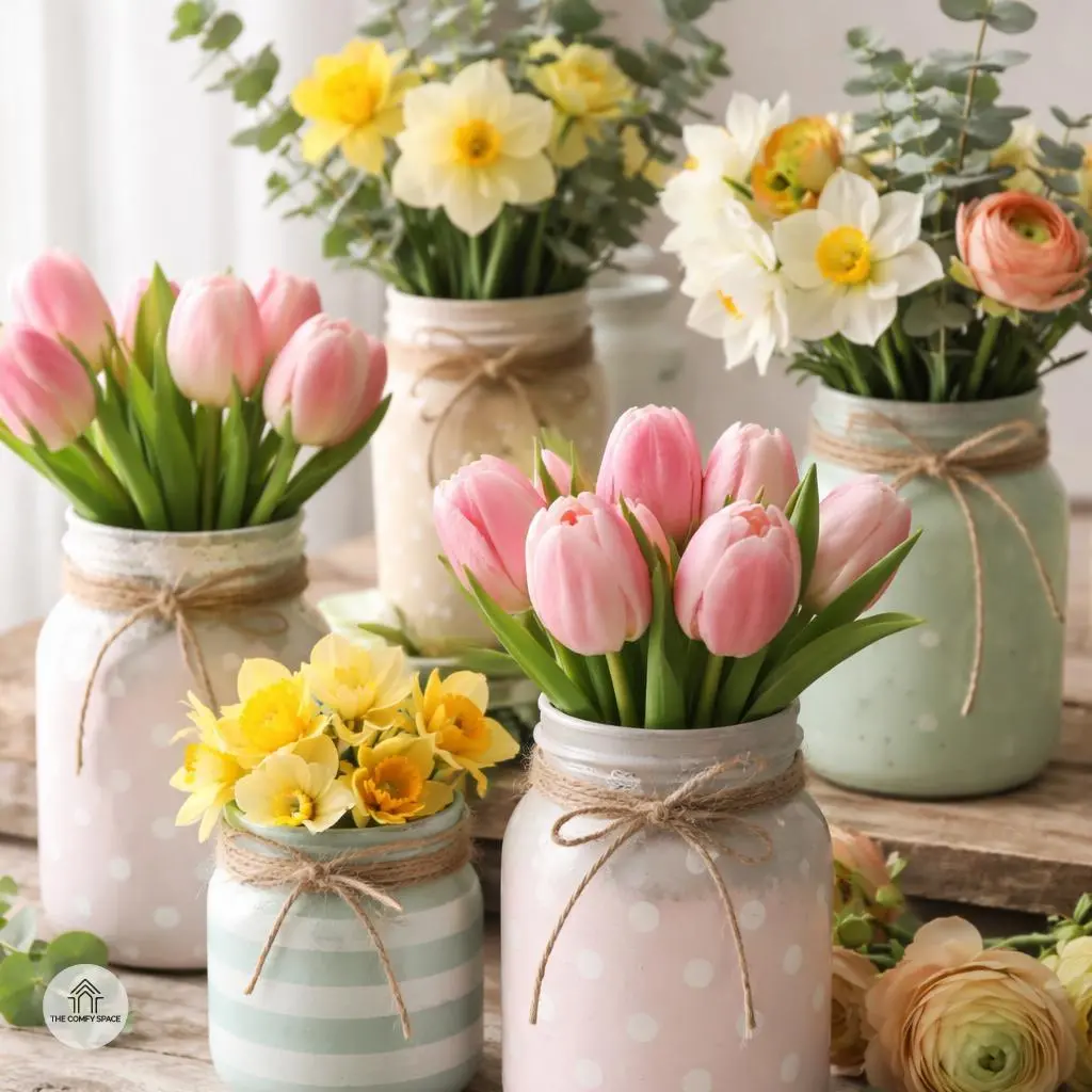 Turning Old Jars into Spring Vases
