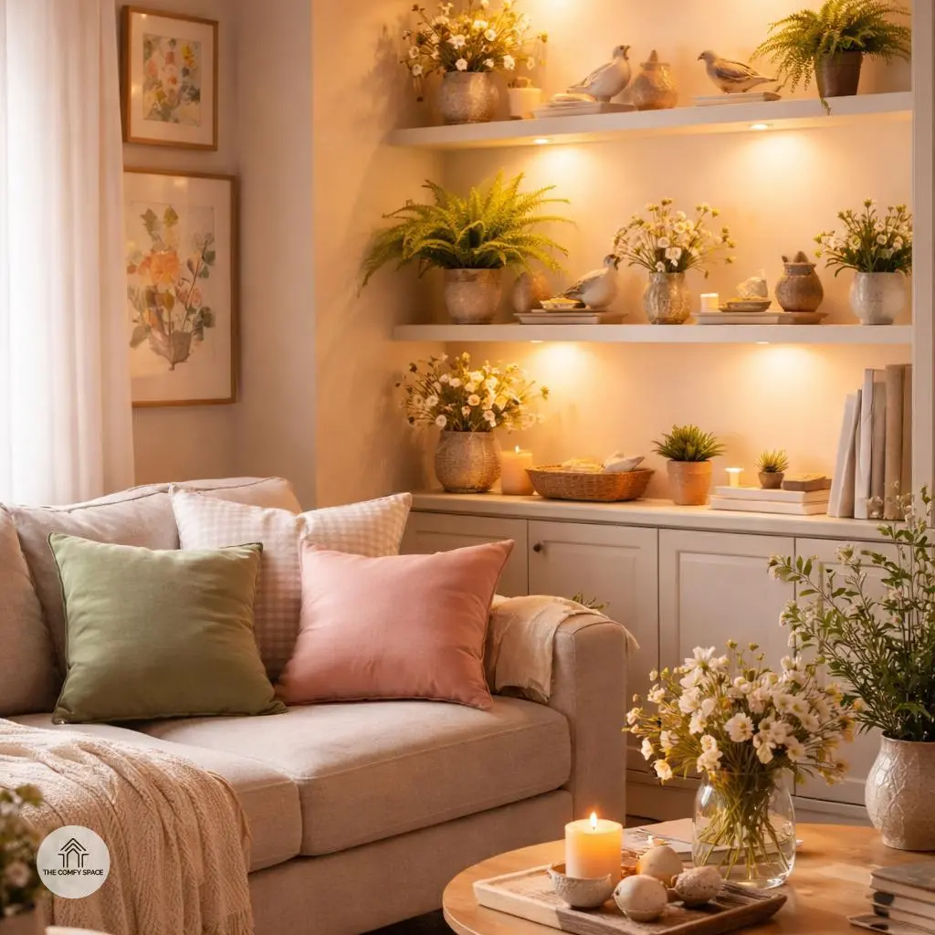 Add Accent Lighting to Highlight Spring Decor