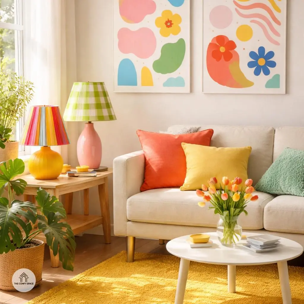 Adding Playful Spring Colors Through Decor and Accessories