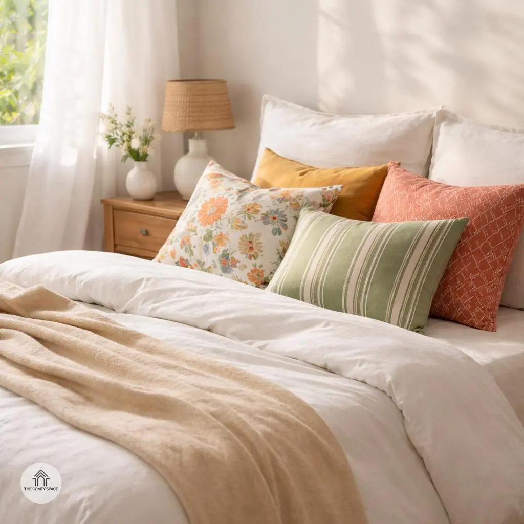 Throw Pillows and Bedding Makeover