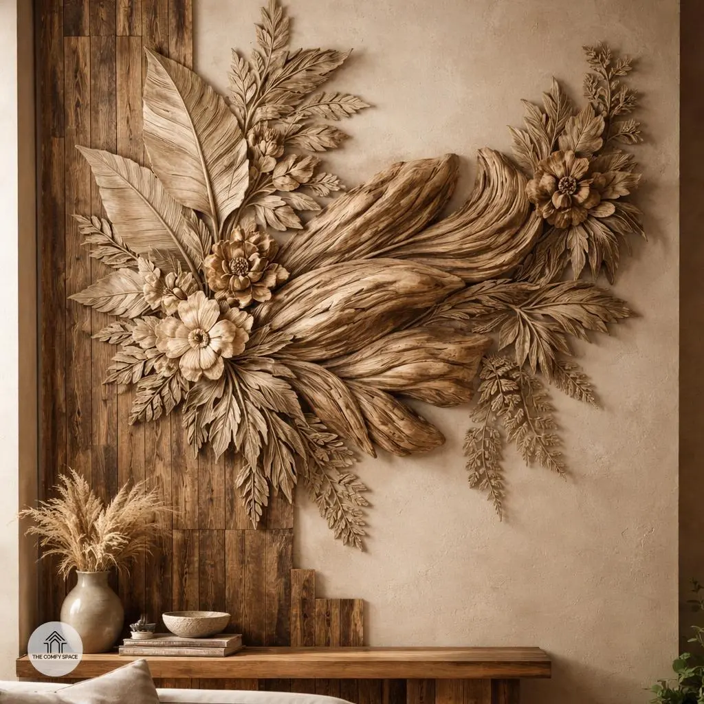 Use Nature-Inspired Wall Sculptures and Textures