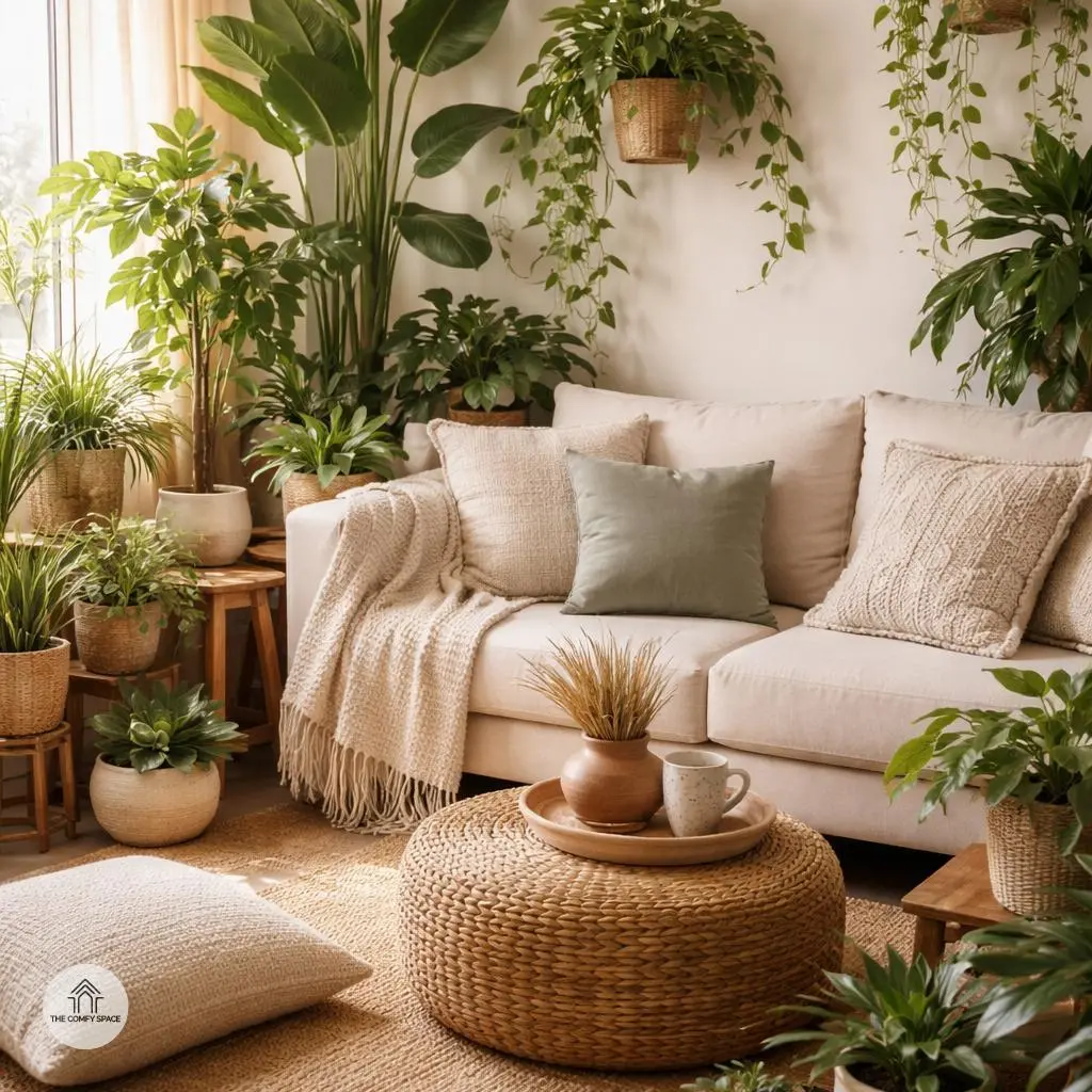 Greenery and Natural Fibers for Décor