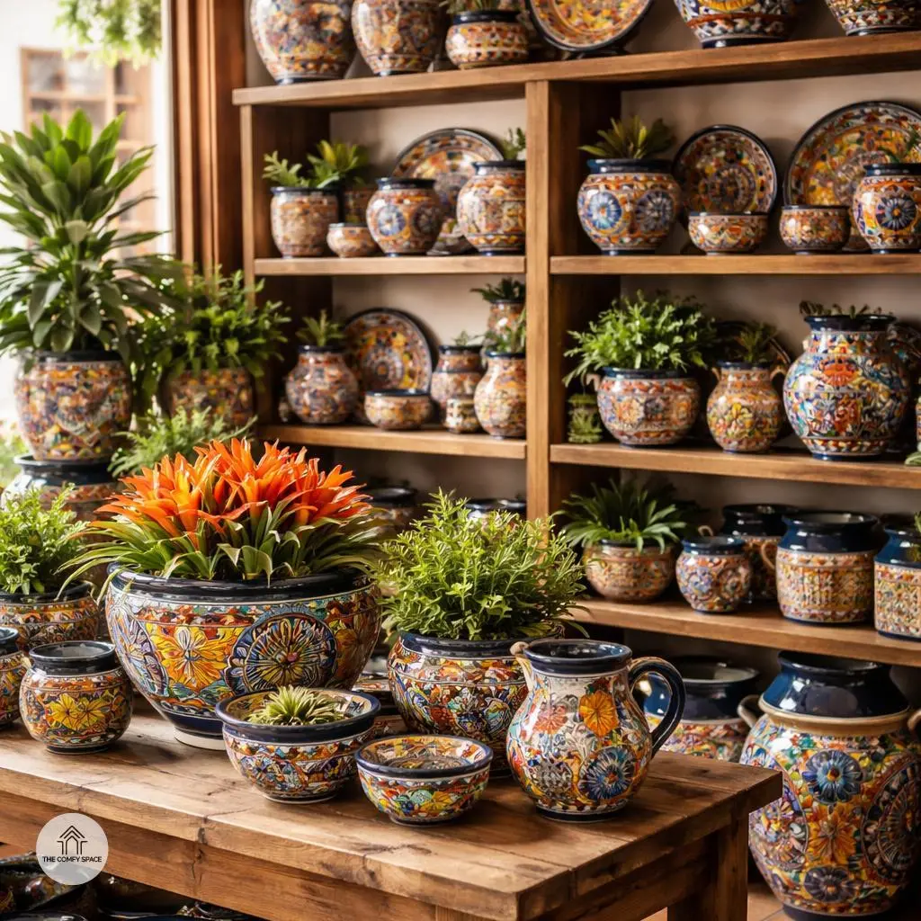Showcase Mexican Talavera Pottery