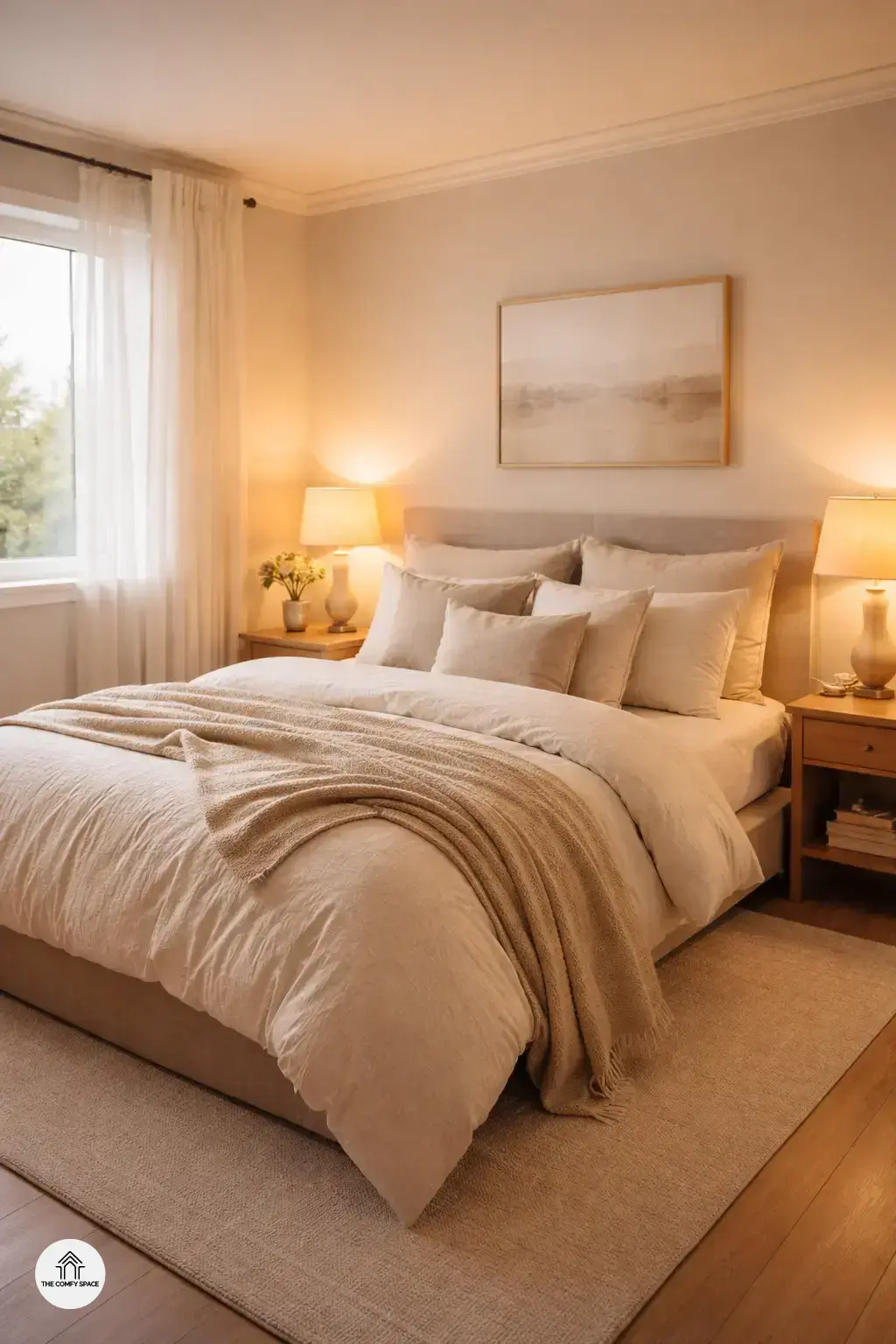 Welcome Your Guests with Cozy Bedding and Soft Lighting