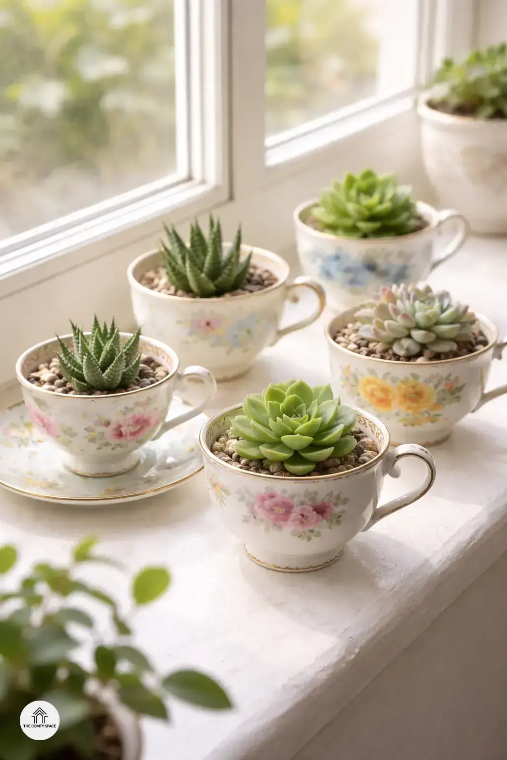 Transforming Old Teacups into Cute Mini Planters