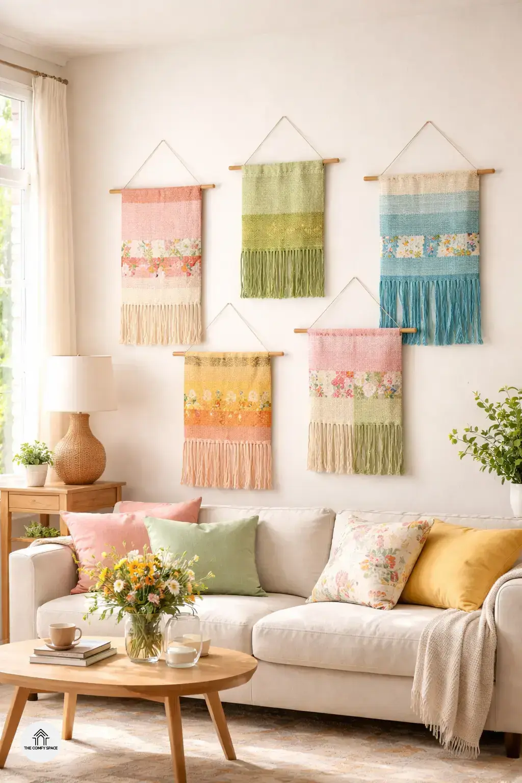 Welcome Spring with Vibrant Fabric Wall Hangings