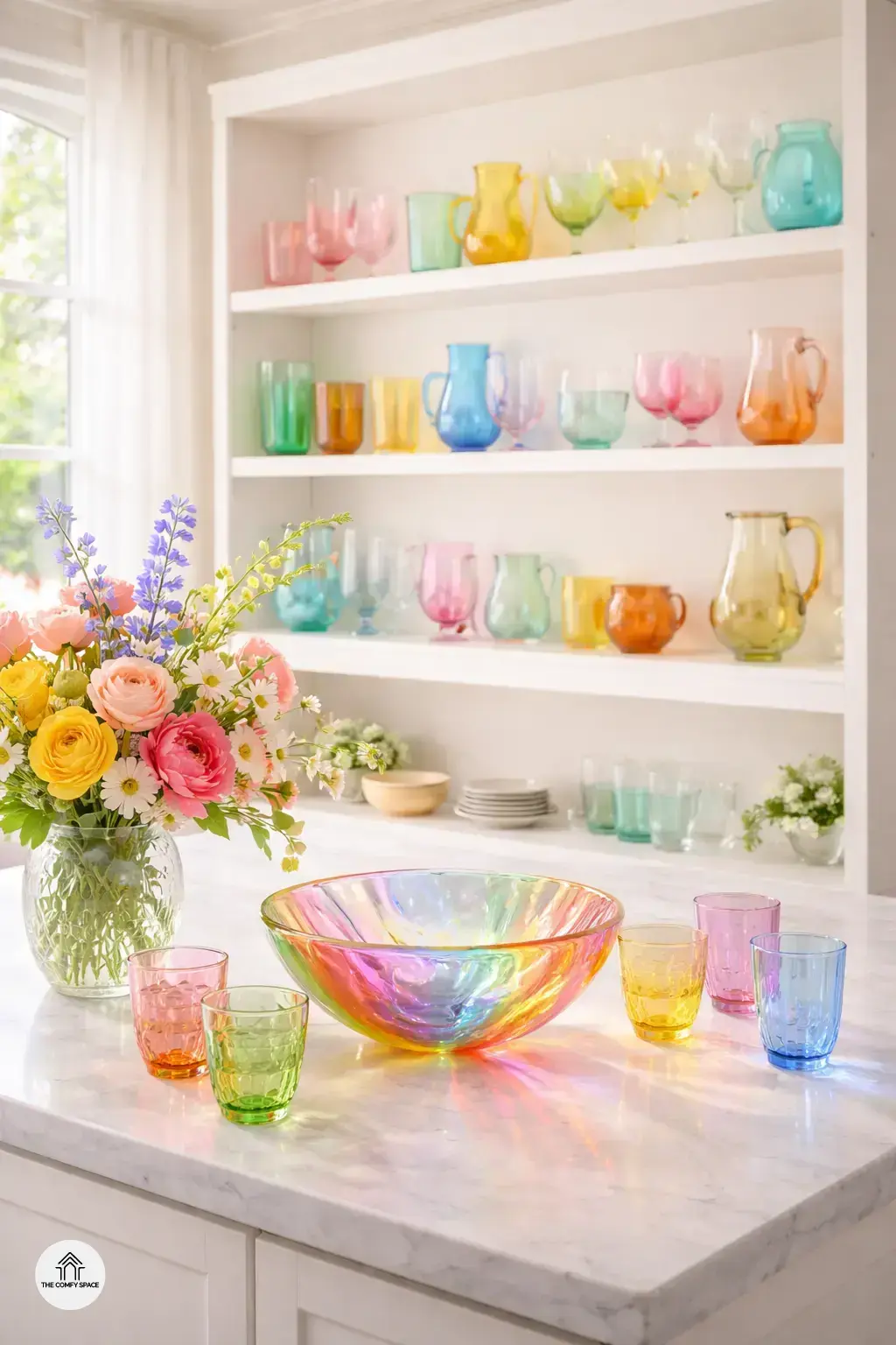 Creative Ways to Display Your Colorful Glassware
