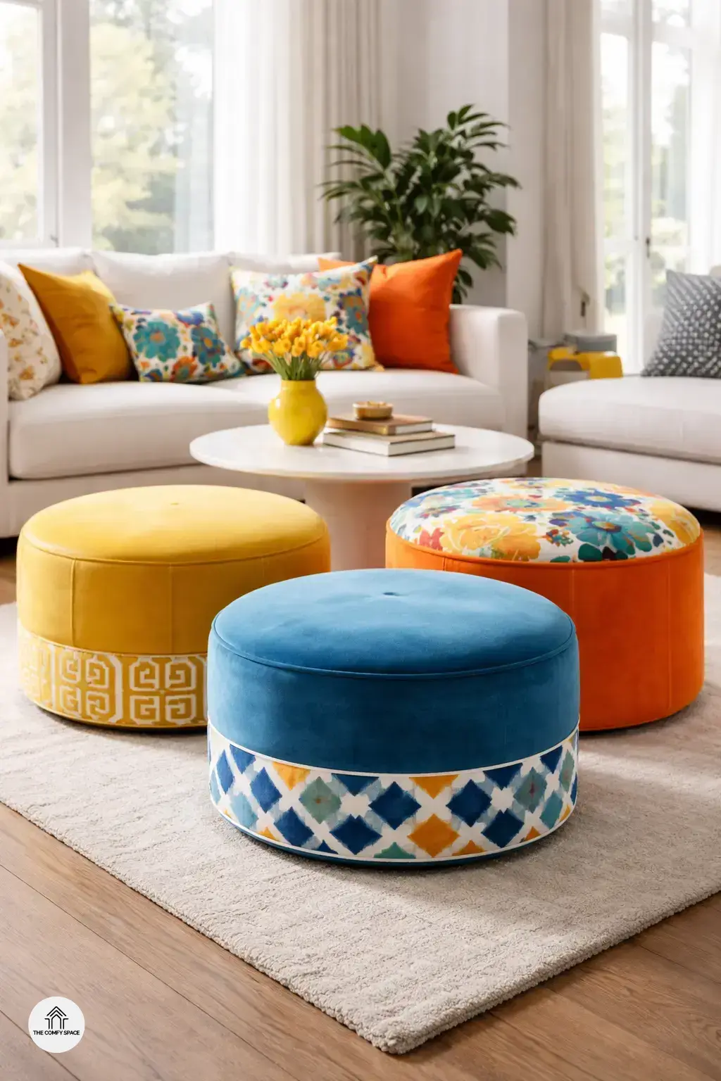 Spring Into Style with Bold Ottomans