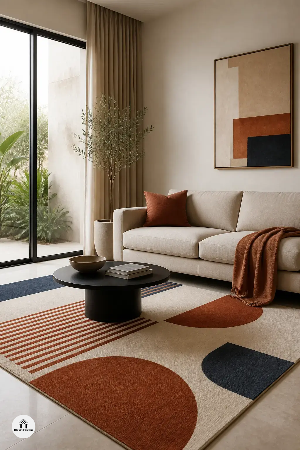 Mix Shapes with Solid Colors for Balance