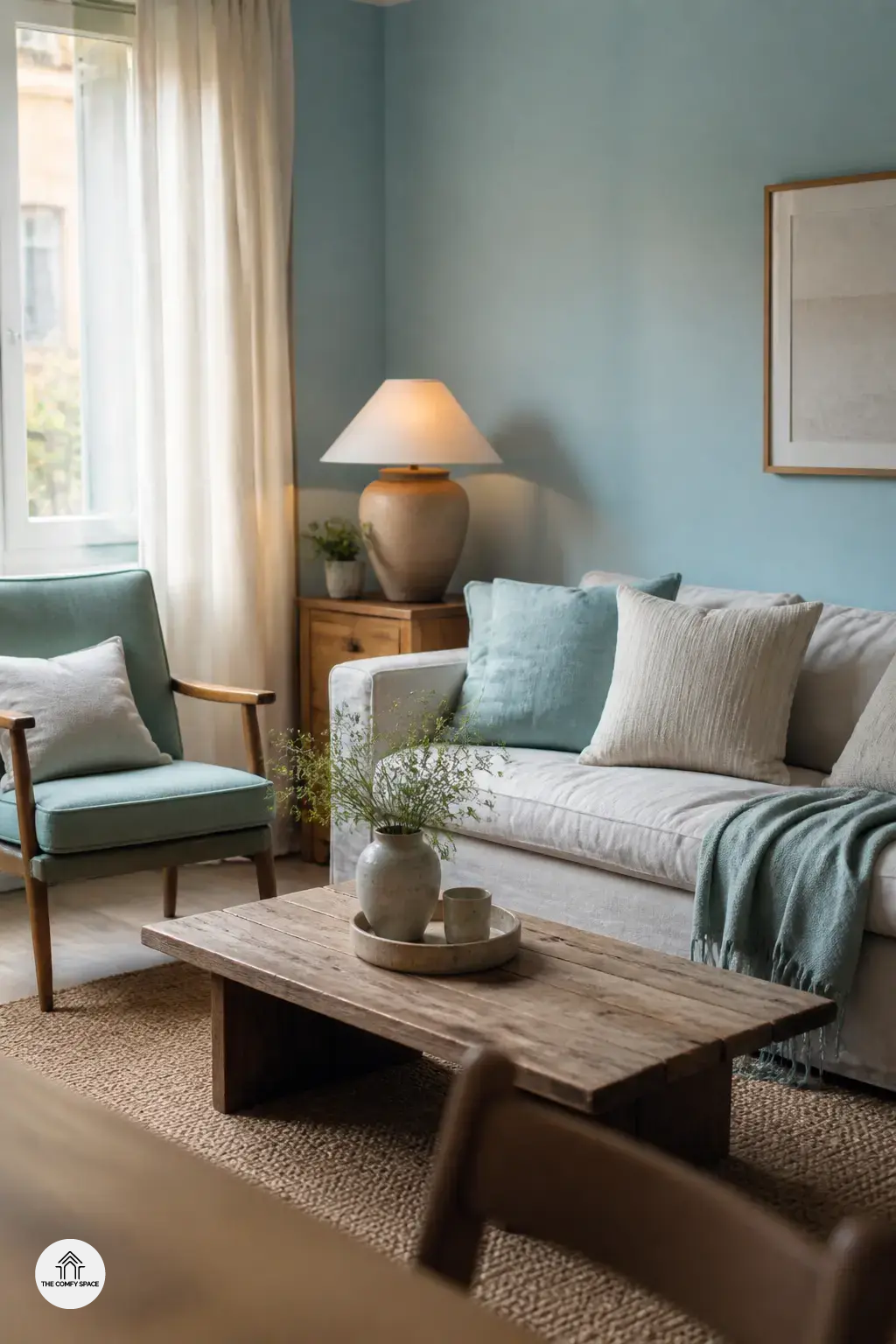 Soft Blues and Dusty Hues for a Peaceful Home