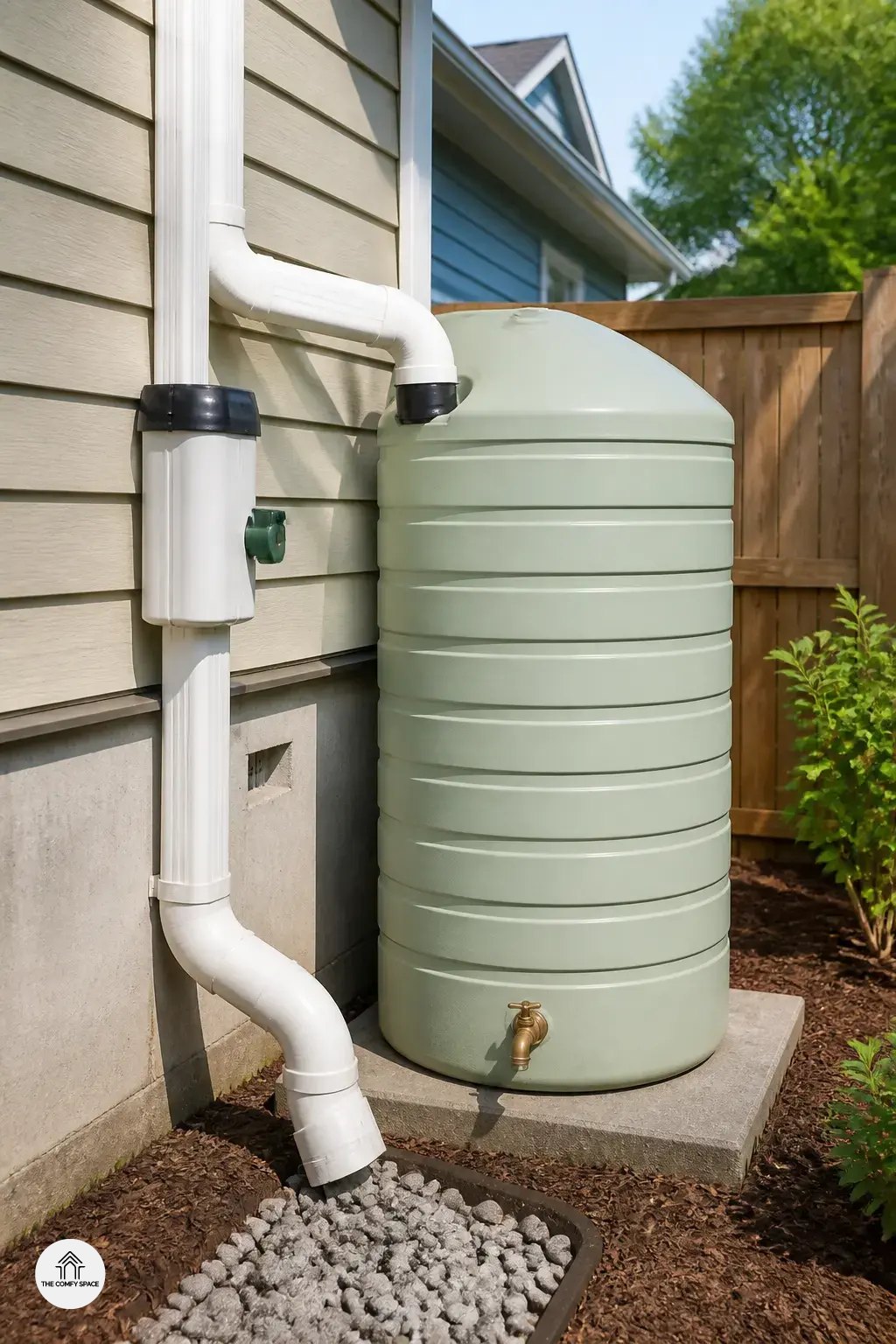 Install the Gutters, Diverter, and Storage Tank