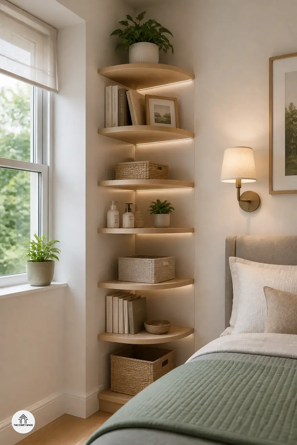 Corner Shelving for Those Awkward Little Spaces