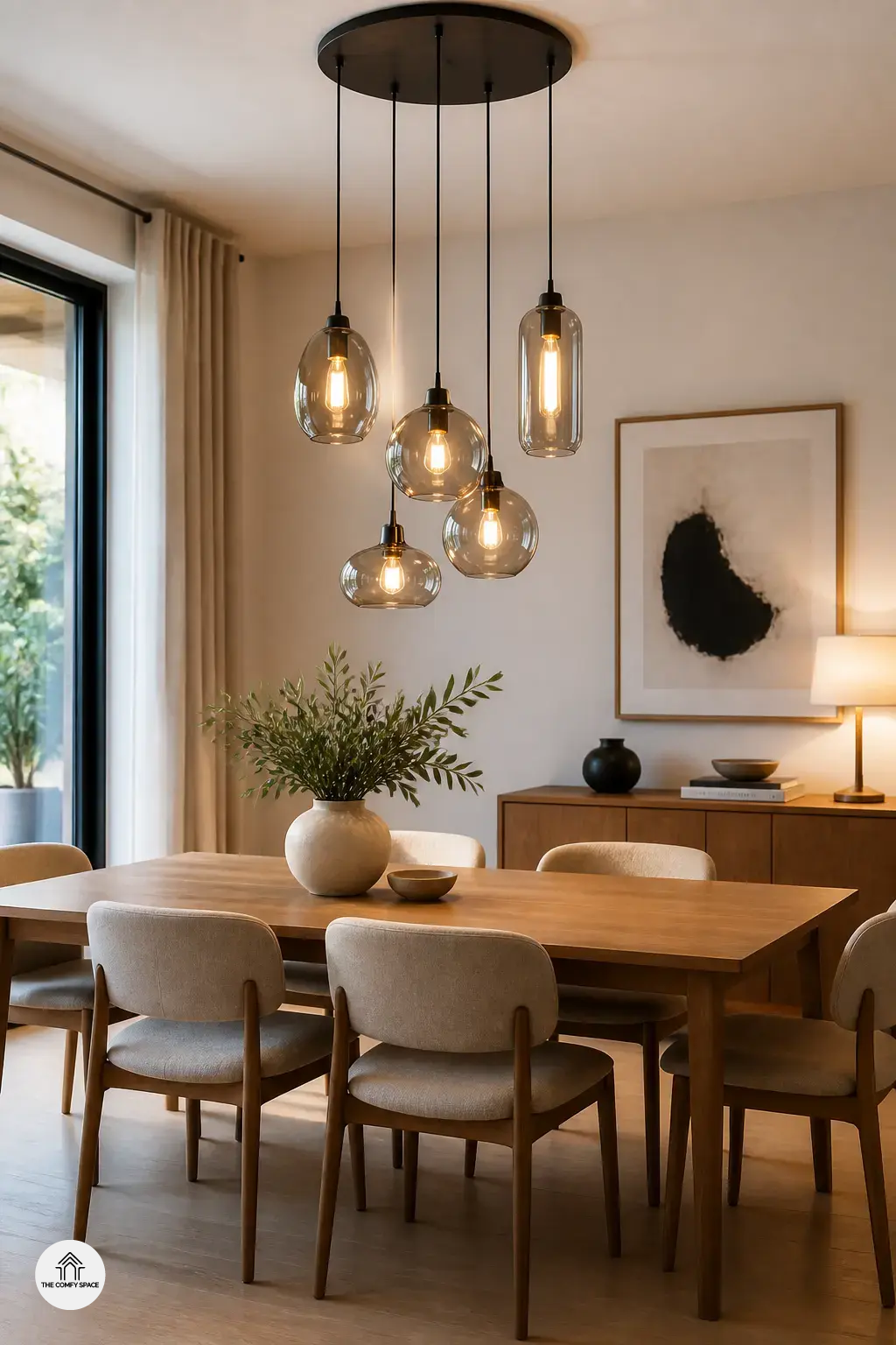 Why Pendant Clusters Work So Well Over Dining Tables