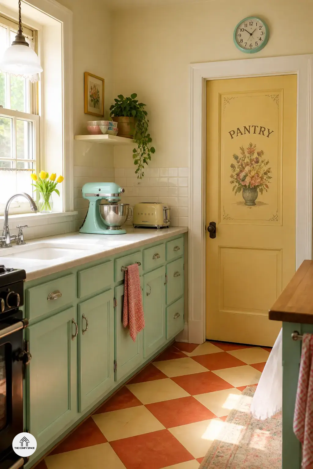 Retro Colors for Cabinets, Walls, and Appliances